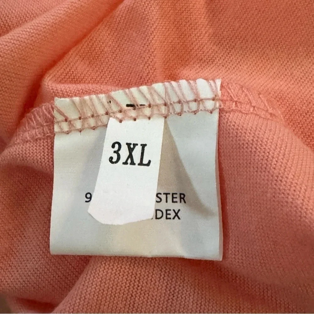 Amazon 3X Shirt Top Peach Orange Solid Sleeveless Square Neck Stretch Knit - Picture 5 of 7